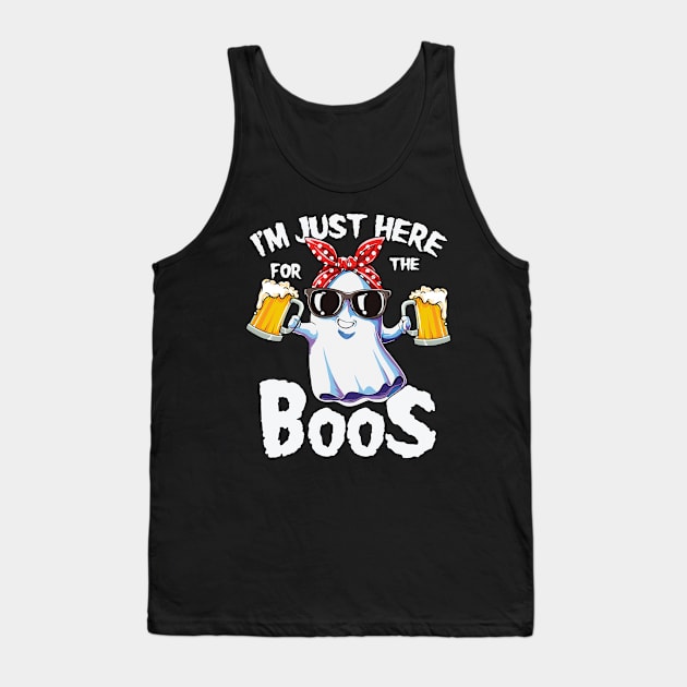 I'm just here for the boos funny female beer lover ghost Tank Top by GothicDesigns